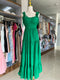 Summer Hollow Out Embroidery Tiered Long Dresses